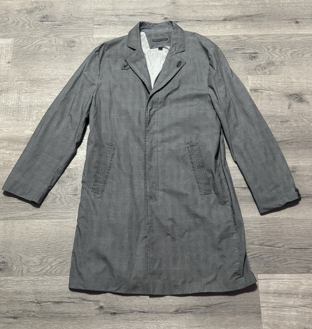 $1398 John Varvatos COLLECTION Trench Coat Button Front Sz 54 US 44 Flagstone L